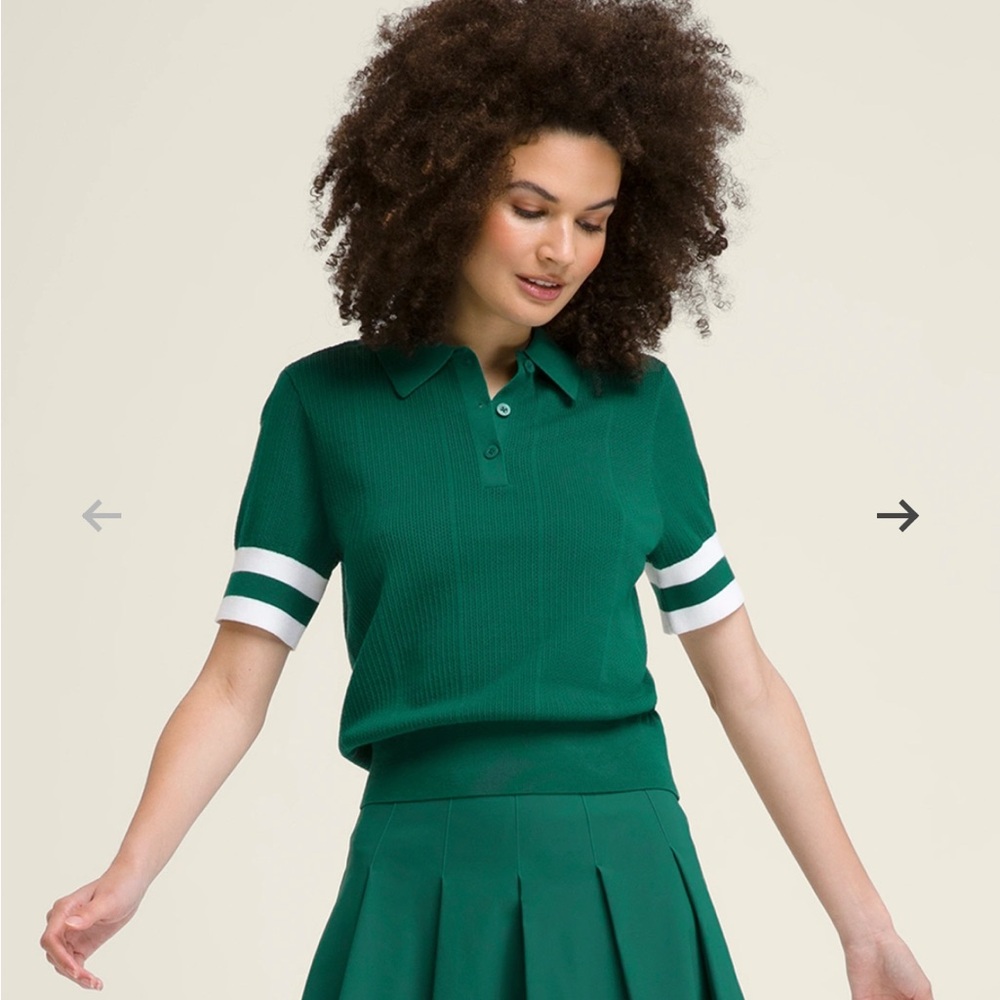 Wilson Dark Green Polo with White Stripes
